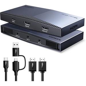 UGREEN Carta di Acquisizione Video HDMI 4K 30Hz USB-C 3.2, Registrazione e Streaming 4K 60Hz, Uscita Loop, Compatibile con PS5/4 Pro, Xbox Series X/S/One, Switch 2, MacBook, PC, iPad, Fotocamera