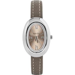 APXEL Orologio Da Donna, Orologi Quarzo Analogico, Orologio Da Polso, Quadrante Ovale Piccolo per Donna Orologio Da Donna Classico Business Casual Cinturino in Pelle per Oorologio（Grigio）