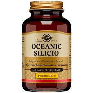 Solgar Oceanic Silicio - Integratore Alimentare con Alga Rossa Lithothamnion Calcareum, 50 Capsule Vegetali