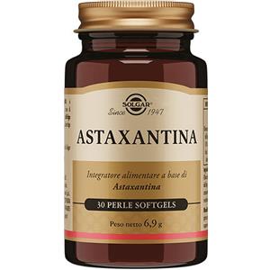 Solgar Astaxantina 30 Perle Softgels - Integratore Antiossidante Naturale da Alga Haematococcus pluvialis