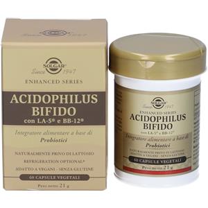 Solgar Acidophilus Bifido - Integratore Probiotico con LA-5 e BB-12, 60 Capsule Vegetali Senza Lattosio e Glutine
