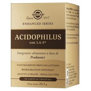 Solgar Acidophilus - Integratore Probiotico in Capsule Vegetali per l'Equilibrio della Flora Intestinale - 50 cps