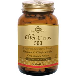 Solgar Ester-C Plus 500 - Integratore Vegetale con Vitamina C, 100 Capsule per Supporto Immunitario