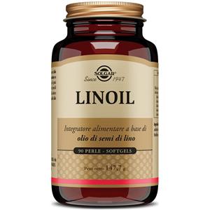 Solgar Linoil - Integratore Alimentare a Base di Olio di Semi di Lino, 90 Perle con Omega-3 e Omega-6