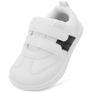 STQ KIDS Scarpe Bambino Bambina Sneakers Casual Punta Larga Leggere Primi Passi Tennis attività Outdoor Beige/Bianco 21 EU