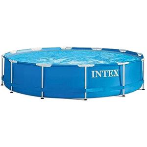Intex 28210NP - Piscina Fuori Terra Metal Frame Rotonda, 6503 L, Acciaio e PVC, Blu, 366x76 cm