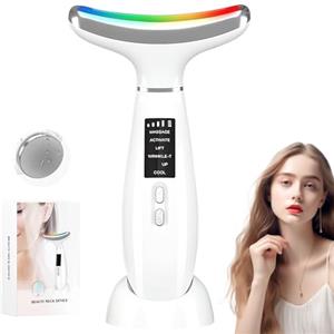 Oskuglin Massaggiatore Viso e Corpo con 7 Luci LED, Funzione Caldo 45°C e Freddo 5°C, Massaggio EMS Antirughe per Lifting Viso, Collo, Occhi, Braccia e Gambe, Dispositivo Ricaricabile USB-C con 4 Livelli