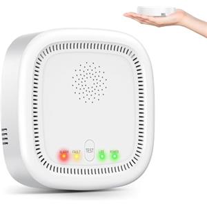 Yeerain Rilevatore di Gas 100% a Batteria, Rileva Gas Naturale GPL Metano Propano con Allarme Sonoro e Visivo per Casa e Camper (Batterie Non Incluse)