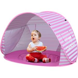 Ceekii Tenda Spiaggia Bambini,Tende per Bambini Spiaggia Pop Up Tenda con Mini Piscina,Tenda per Neonati Pieghevole Portatile Protezione Solare Anti-UV 50+, Ideale per Viaggio in Spiaggia Campeggio
