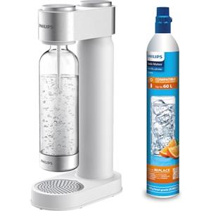 Philips Water Add4902Wh/10 Gozero, produttore di acqua frizzante, plastica, Bianco, 1 l