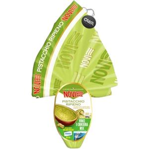 CAIYA Novi Uovo al Cioccolato al Latte con Morbido Ripieno di Pistacchio e Granella 300g con Portachiavi CAIYA® (Pasqua 2024)