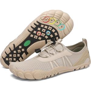 SAGUARO Scarpe da Scoglio Mare Donna Uomo Asciugatura Rapida Scarpette da Scoglio Antiscivolo Scarpe da Spiaggia per Acqua Immersione Nuoto Surf Vela Canottaggio Cachi,Gr.40