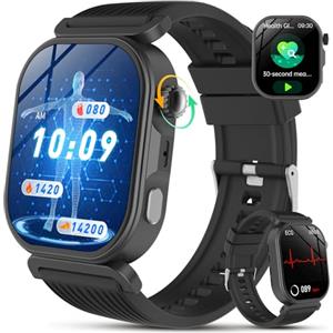 YUPENG 2026 Smartwatch ECG/HRV/Lipidi/Acido Urico/BMI, 1.88" Orologio Fitness con Chiamate, 24H ????li????????????????a/Pressione Sanguigna/Sonno/Temperatura/Cardiofrequenzimetro/SpO2/Pulsante SOS, Android iOS
