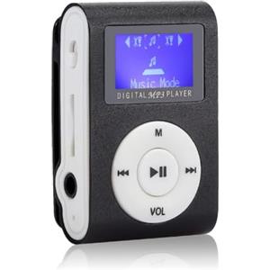 Septpenta Lettore MP3, Supporta La Memorizzazione su Scheda di Memoria, con Auricolare da 3,5 MM, Capacità di Riproduzione Casuale e in Loop, Schermo LCD da 0,8 Pollici Mini Lettore MP3 per Lo Sport