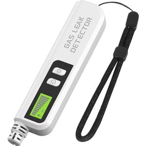 Ruaizel Rilevatore Gas e Monossido di Carbonio, Rilevatore Metano per GPL/Gas Naturale/Carbone, Monitor di Metano e Propano Butano, Portatile con Display LCD (bianco)