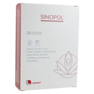 Laborest | Sinopol Fast Slow | 30 compresse | Vitamina B2, B6, B9 è B12 | Acido Folico, Lipoico, Mioinositolo | Betaina