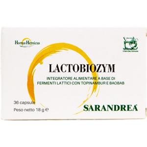 SARANDREA Lactobiozym - Integratore alimentare con fermenti lattici, topinambur e baobab in 36 capsule