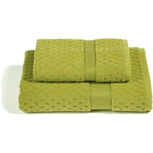 Caleffi - Set Asciugamani Bagno Viso e Bidet Morbida Spugna 100% Cotone Jacquard, 1 Asciugamano Viso 60x110 cm + 1 Asciugamano Bidet Ospite 40x60 cm Assorbenti Resistenti a Lavaggi Frequenti, Durevoli