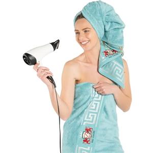 B&Z Luxury BZ Luxury 2 Teli Doccia Grandi 70 x 140 cm | 500 gr/m² Bamboo e Cotone - Asciugamani Bagno Maxi in Spugna Morbidi Super Assorbenti Telo Doccia Casa Palestra Hotel - Certificati OekoTex Colore Turchese