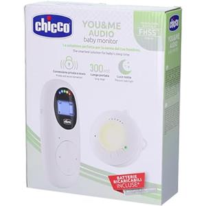 Chicco Audio Baby Monitor You&Me Digitale FHSS, Portata 300m, Attivazione Vocale VOX, Microfono Alta Sensibilità, Unità Genitore Ricaricabile USB