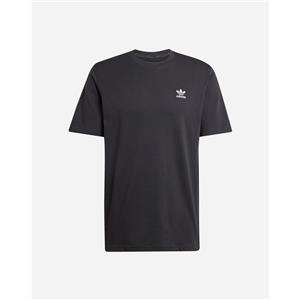 Adidas T-Shirt Uomo Nero Cotone Girocollo con Logo Trifoglio