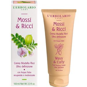 L'Erbolario Crema Modella Ricci Ultra Definizione 100 ml - Crema senza risciacquo per capelli mossi e ricci, modellante e disciplinante