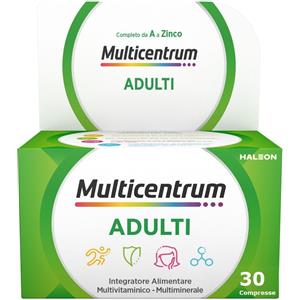 HALEON Multicentrum Adulti - Integratore Alimentare Multivitaminico e Multiminerale, 30 Compresse per Ridurre Stanchezza e Affaticamento