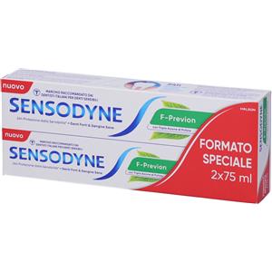 Haleon Sensodyne F-Previon Dentifricio 2x75ml - Protezione Sensibilità Dentale e Freschezza Menta