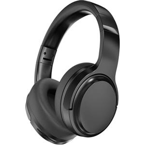 Caijin Cuffie Over-Ear Bluetooth Wireless, Leggero e Pieghevole, Microfono e Comandi su Padiglione, Suono Immersivo, Connessione Multipoint, 40 ore di Riproduzione, per Viaggi, Lavoro e Giochi, Nero