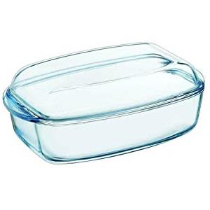 Pyrex 466A000 / 6343 Teglia per pirofile con coperchio, Vetro, a220 - 300 ° C, Trasparente