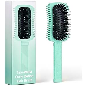TOZKZO Spazzola Capelli Ricci, Ergonomico Spazzola Ricci Styling per Evitare Danni da Rottura, per Pettinare e Acconciare i Capelli Bagnati e Asciutti - Verde