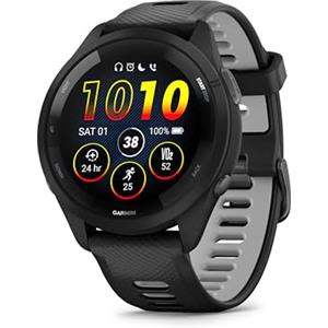 Garmin Forerunner 265, Smartwatch per la corsa, 46mm, GPS multi-band, Display AMOLED, VO2max, HRV Status, Dinamiche di corsa al polso, Tempi di recupero, Autonomia fino a 13 giorni (Black)