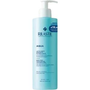 Rilastil Aqua Latte Corpo 400 ml - Latte Idratante ed Emolliente per Tutti i Tipi di Pelle