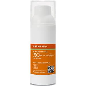 UNIFARCO Crema Viso SPF 50 Leggera con Vitamina E e Acido Ialuronico - Protezione Full Spectrum 50ml