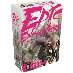 Steamforged Games Epic Encounters: Lair of the Red Dragon - Gioco di ruolo da tavolo con miniatura Boss, tappetino double-face e libro di avventura