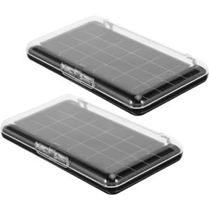 Healvian Scatola di Ombretti Vuota 24 Scomparti con Coperchio Trasparente, Organizer per Palette di Rossetti e Trucchi, Set 2 Pezzi Compatto e Portatile per Trucco da Viaggio e Uso