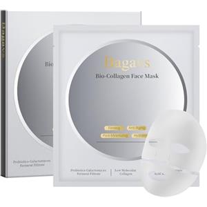 Bagavs Maschera Viso al Collageno Confezione da 4, Trattamento Antirughe, Riduzione Pori, Idratazione Intensa