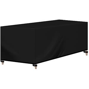 WOLTU Copertura per Mobili da Giardino in Oxford 420D, Telo Copertura da Esterno con Coulisse, Idrorepellente Antivento anti-UV, Copertura per Tavolo e Sedie da Esterno, 170x95x74 cm Nero