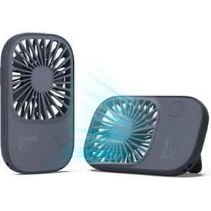 JISULIFE Ventilatore Portatile, Mini Ventilatore, Ventilatore USB Ricaricabile con 3 Velocità, Ventilatore per Ciglia a Batteria per Ragazze Bambini Donne Uomini Viaggi Blu