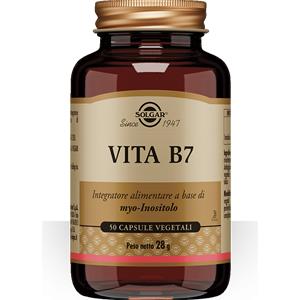 Solgar Vita B7 - Integratore Alimentare a Base di Myo-Inositolo, 50 Capsule Vegetali, Senza Glutine e Adatto ai Vegani