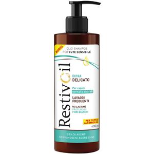 RestivOil Extra Delicato - Olio Shampoo 400ml per Capelli Normali e Delicati, Senza Parabeni e Coloranti