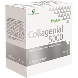 AQUA VIVA SRL Collagenial 5000 - Integratore alimentare di collagene - Formato 10 flaconcini 25 ml