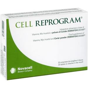 NOVACELL BIOTECH - Cell Reprogram Integratore con Vitamine A C D E, Mio-Inositolo e Caviale - Supporto Sistema Immunitario, Sistema Nervoso e Benessere Mentale - Senza Glutine, Lattosio - 30 Compresse