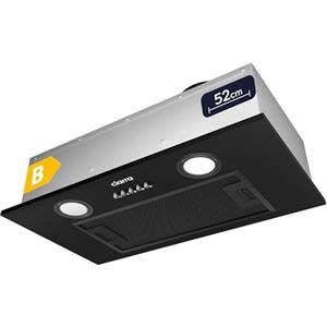 CIARRA CBCB5913A Cappa Aspirante Incasso 52cm - 300m³/h - 3 Velocità - Doppia Modalità - Facile Installazione - Nero Elegante
