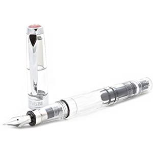 TWSBI Diamond 580 Clear,Pennino F,Penna Stilografica,Demonstrator,caricamento a stantuffo