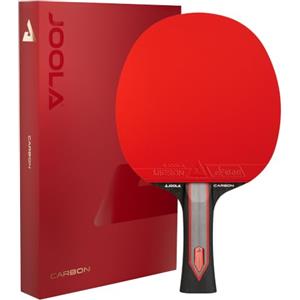 JOOLA Racchetta da ping pong Red Carbon Pro - Racchetta professionale in carbonio con rivestimenti micron e scatola magnetica