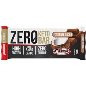 ProNutrition ZERO KETO BAR - Barretta Proteica Ricoperta Senza Glutine - Ad Alto Contenuto di Proteine Gusto Cioccolato e Cocco - 50 gr