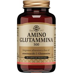 Solgar AMINO GLUTAMMINA 500, 50 capsule vegetali - L-Glutammina - supporto proteico