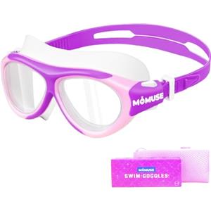 MOMUSE Occhialini da Nuoto per Bambini 12-18 Anni, per volti M-L, Telaio Grande, Occhialini da Piscina Anti-Appannamento & Ampia Visione & Senza Perdite, Occhialini da Nuoto per Ragazze