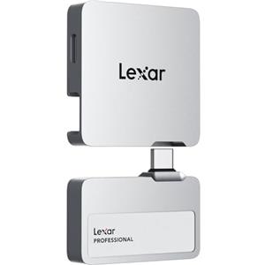 Lexar Professional Go SSD portatile con HUB 1TB, ultra-compatto, fino a 1050 MB/s in lettura e 1000 MB/s in scrittura, USB 3.2 Gen 2, per iPhone 15/16, argento